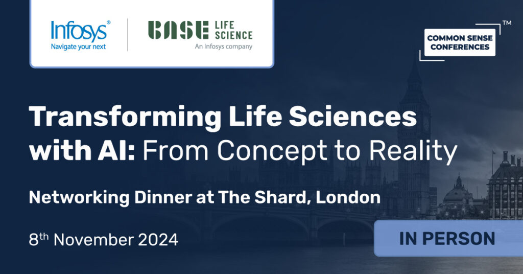 Common Sense Network & Learn

Infosys is pleased to host and invite you to a networking entertainment dinner with leaders and peers from the Life Sciences industry on “AI in Life Sciences” in November 2024 in London. Join us to explore how...